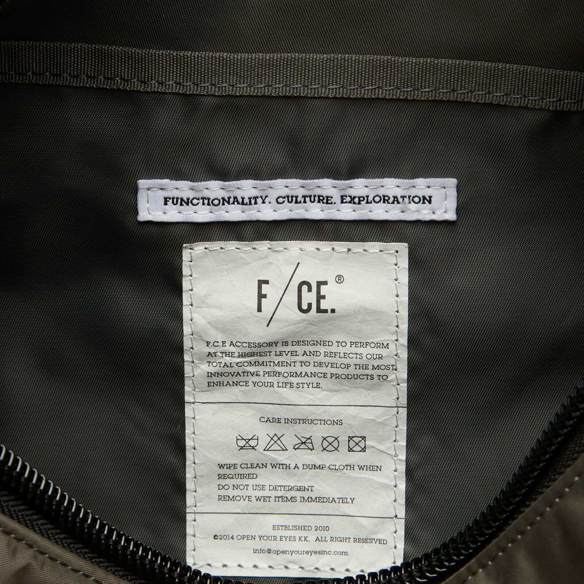 F/CE. Textured Twill 2-Way Shoulder Bag in Charcoal 