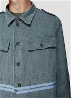 Detachable Hem Denim Jacket in Blue