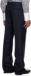 Ferragamo Navy Tailored Trousers