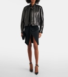 Tom Ford Cropped leather biker jacket