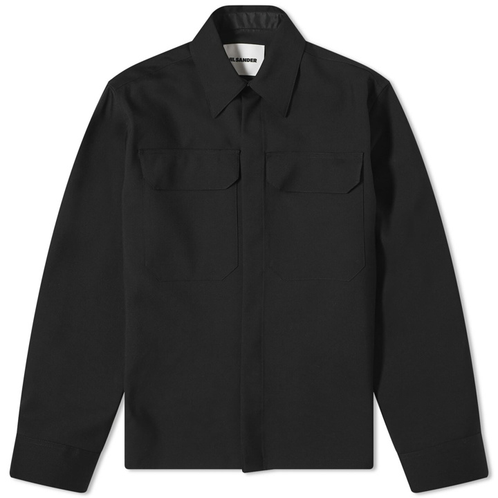 Photo: Jil Sander Men's Wool Pocket Overshirt in Black