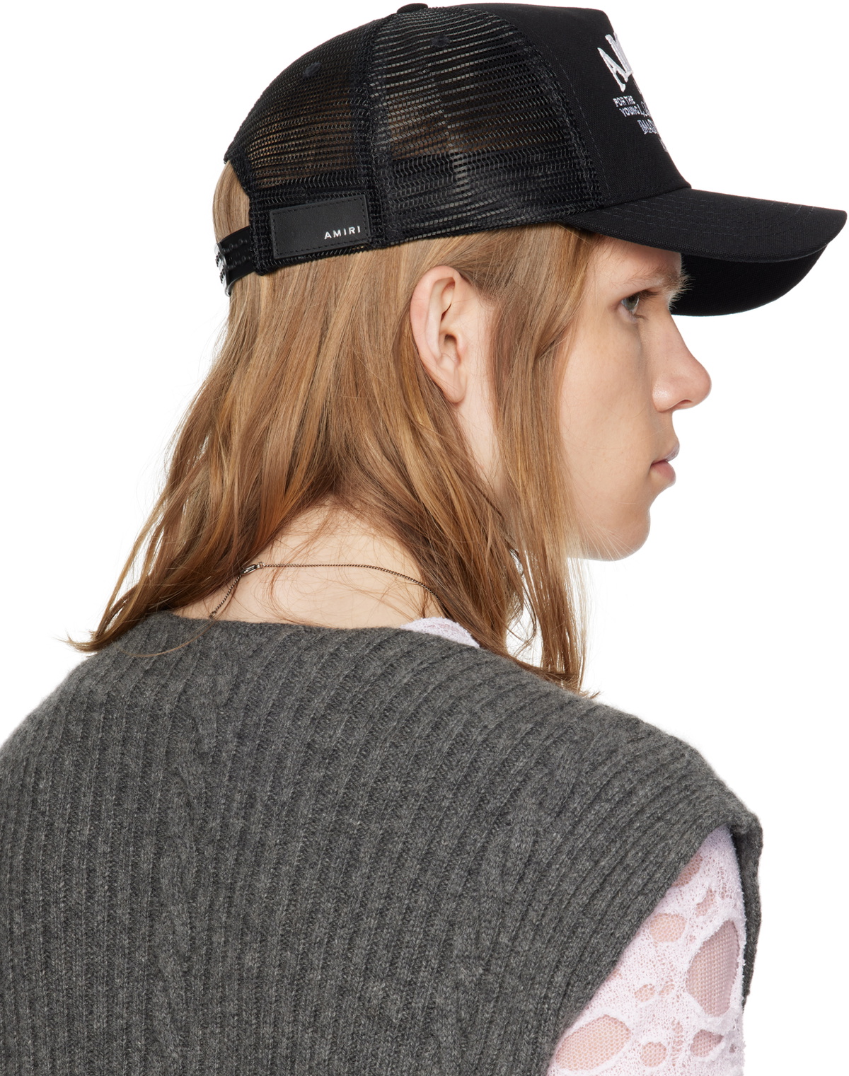 AMIRI Black 'Arts District' Trucker Cap Amiri