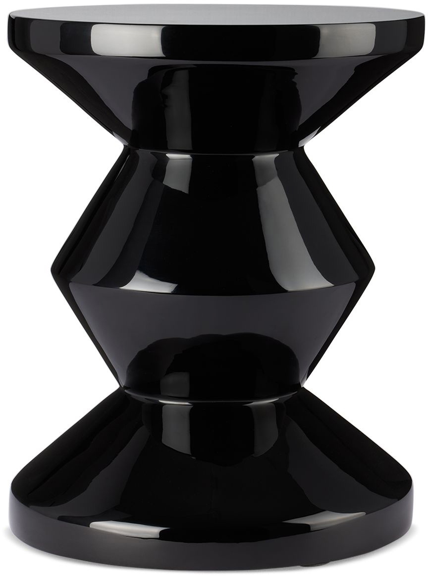 POLSPOTTEN Black Zig Zag Stool