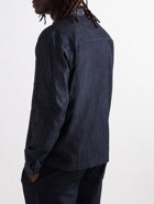 YMC - Bowie Embroidered Organic Denim Shirt - Blue