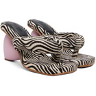 YUME YUME SSENSE Exclusive Black & White Love Mule Heeled Sandals