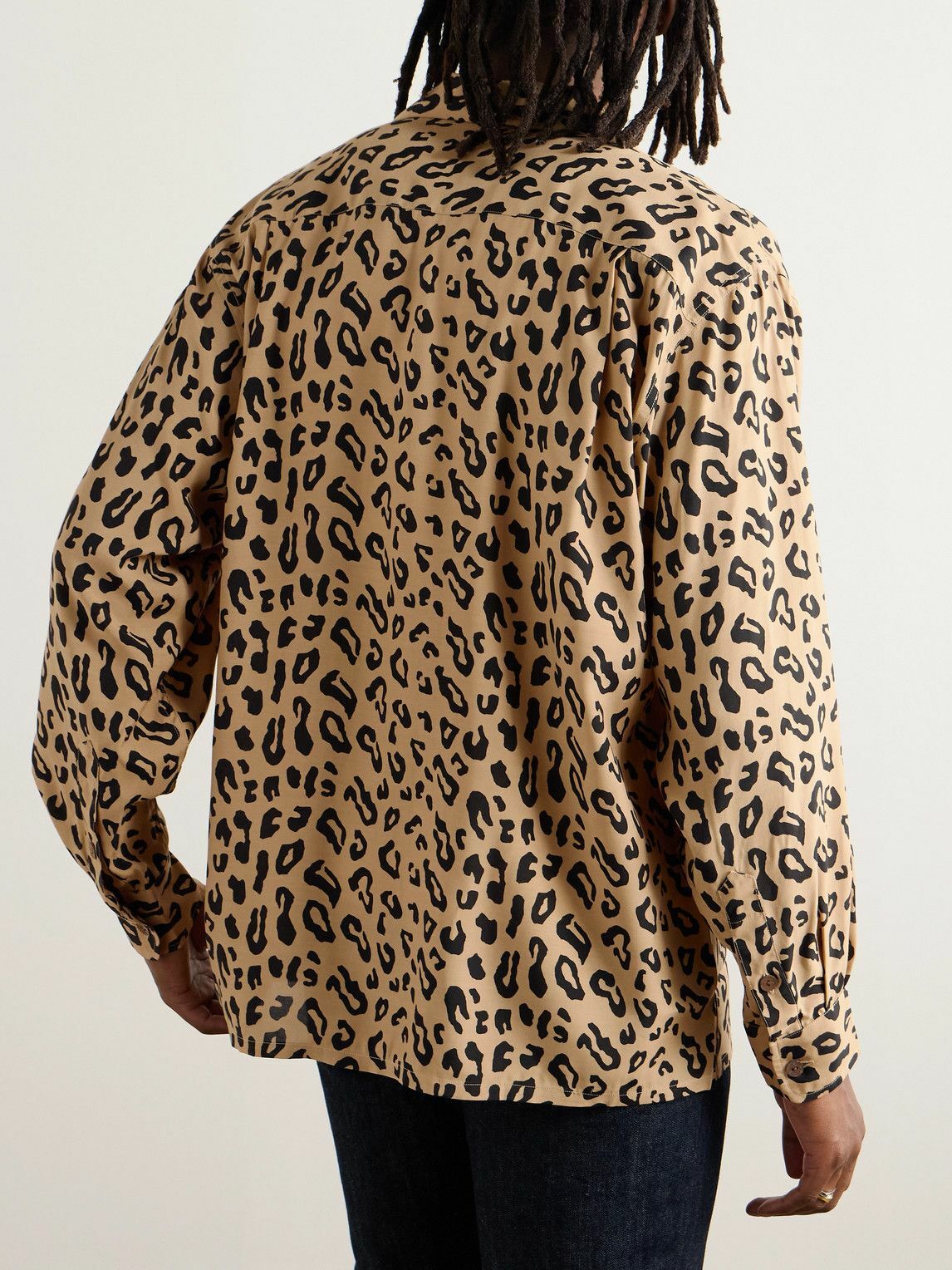その他 MARIA Wacko Maria - Convertible-Collar Leopard-Print Woven Shirt
