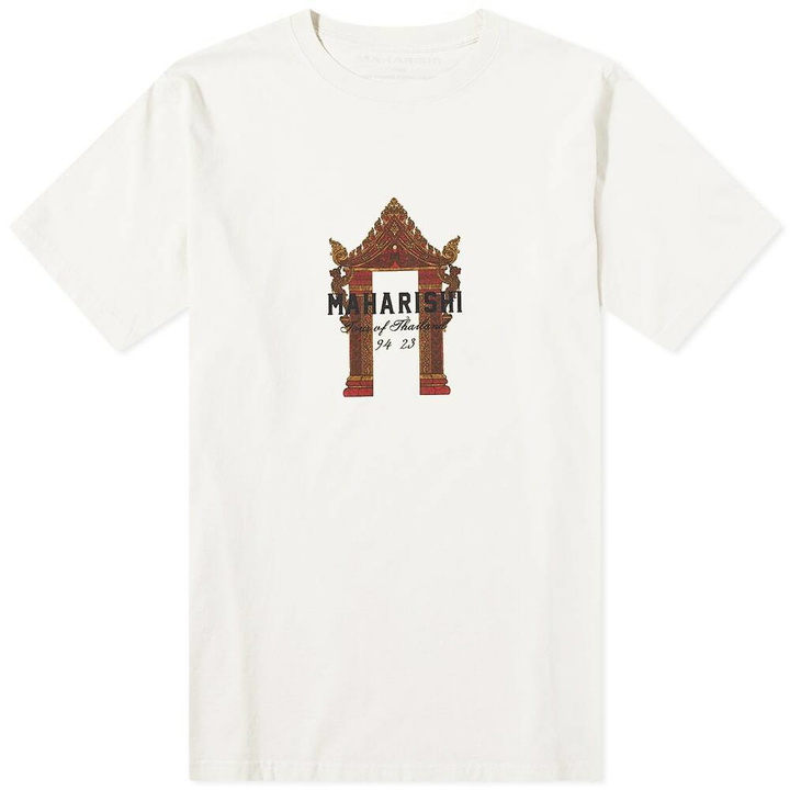 Photo: Maharishi Men's Thai Temple T-Shirt in Ecru