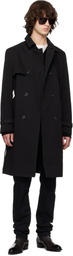 Hugo Black Water-Repellent Trench Coat