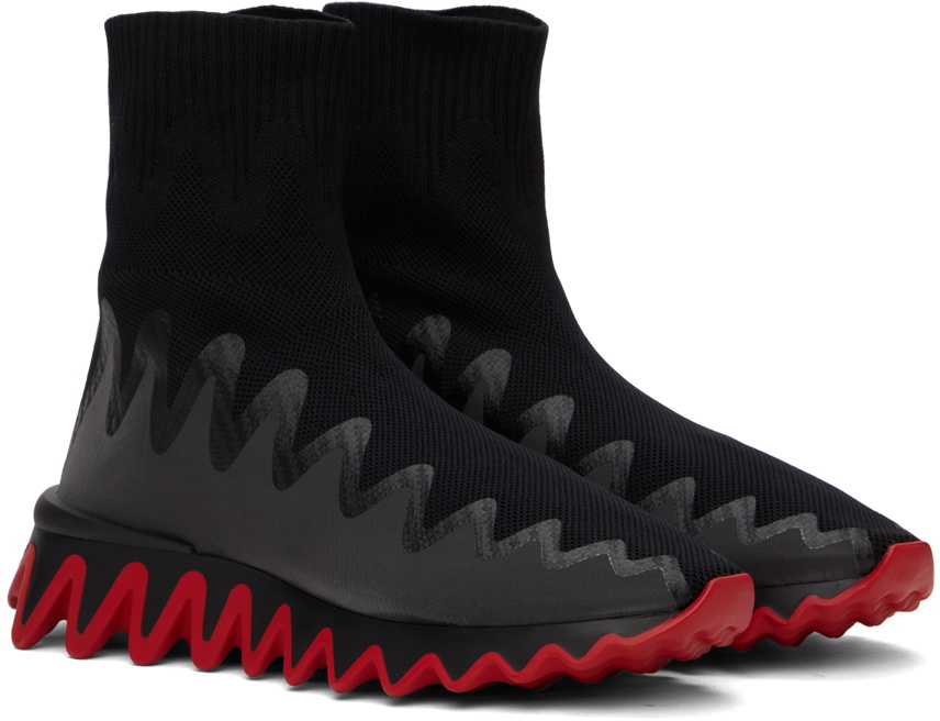 Christian Louboutin Black Sharky Sock Sneakers Christian Louboutin