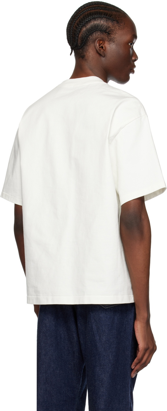 AURALEE White Stand-Up T-Shirt Auralee