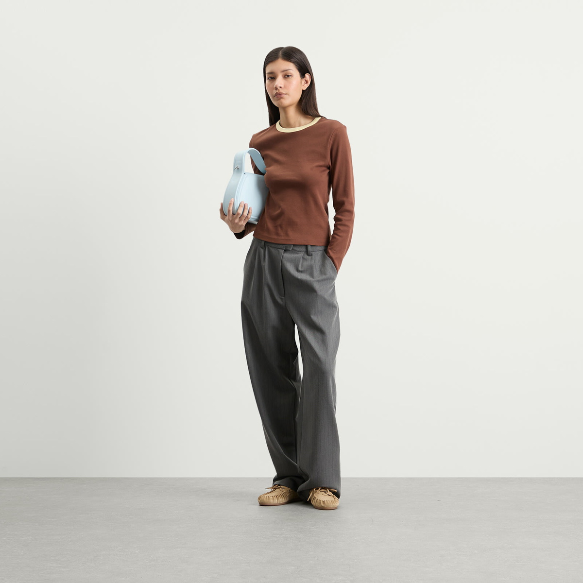 Hosbjerg Women's Babette Long Sleeve T-Shirt in Brown