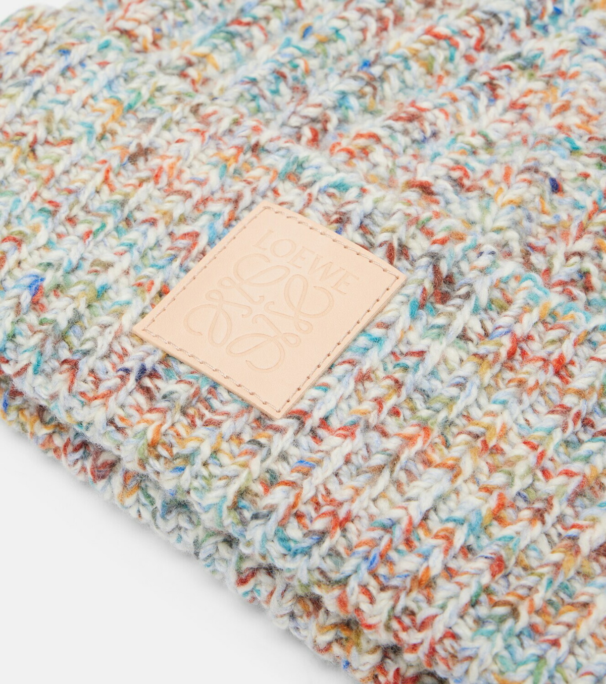 Loewe Logo wool and cashmere-blend beanie