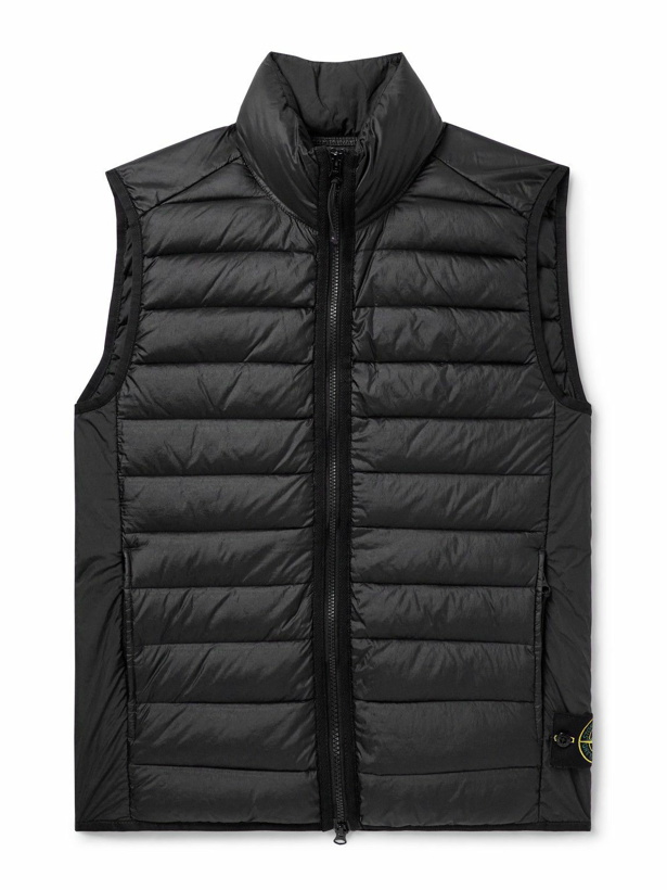 Photo: Stone Island - Logo-Appliquéd Quilted Shell Down Gilet - Black