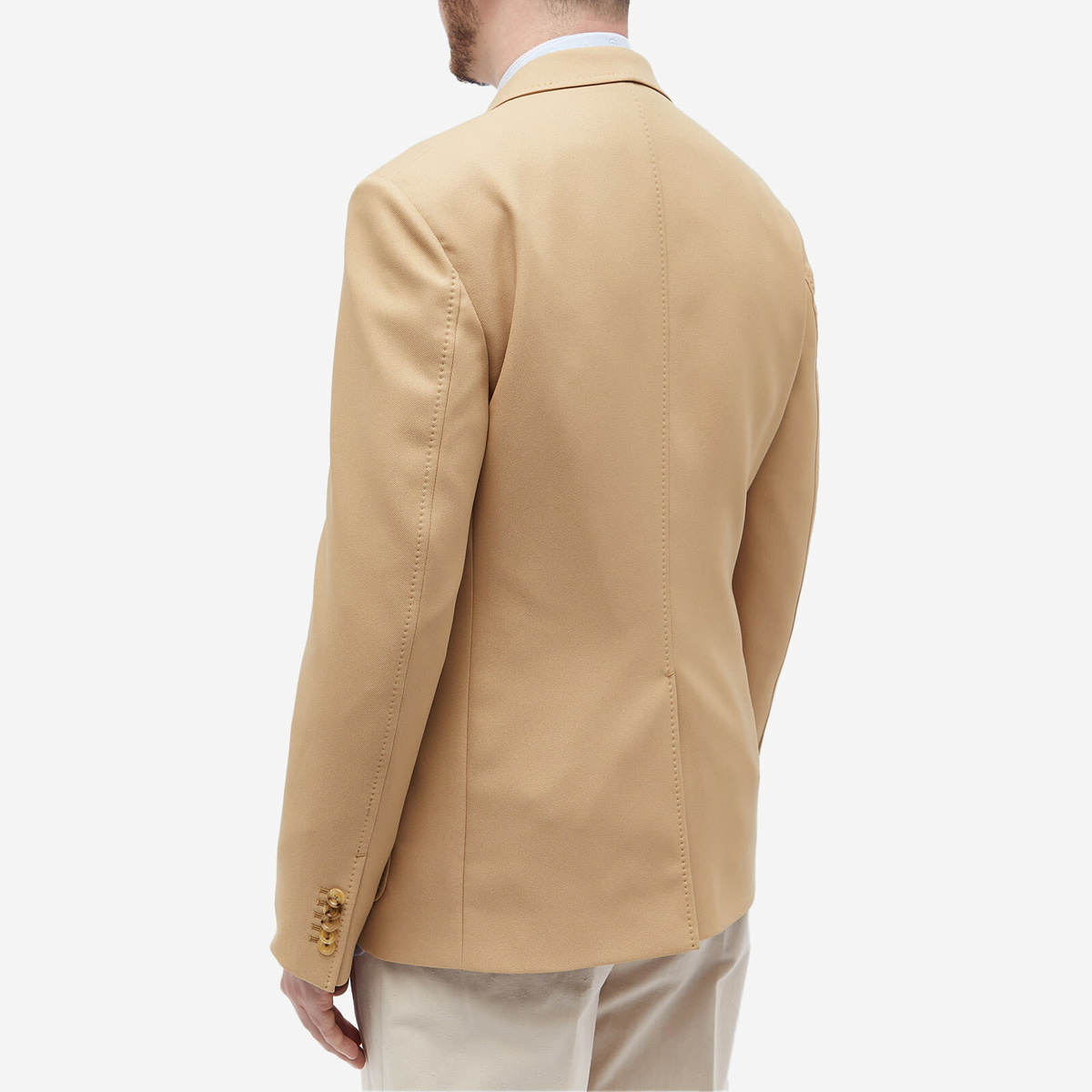 Gucci Men's Tape Logo Blazer in Camel