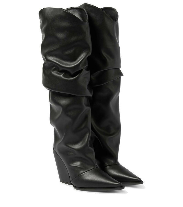 Photo: Alexandre Vauthier Faux leather knee-high boots