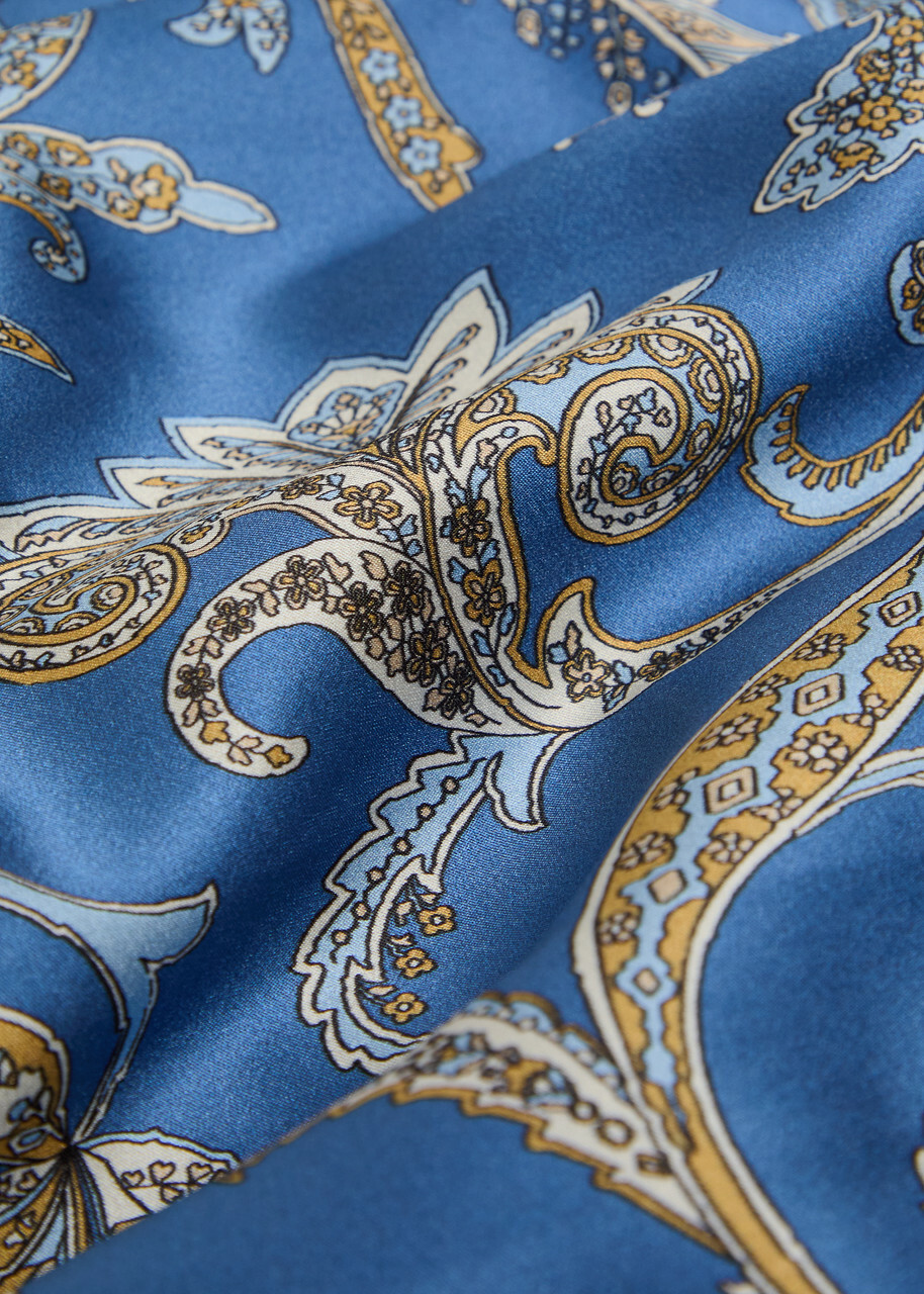Veronica Beard Ember Paisley-print Silk-blend Maxi Dress Blue