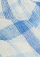Lisa Marie Fernandez Checked Linen-blend Sarong Skirt Blue And White