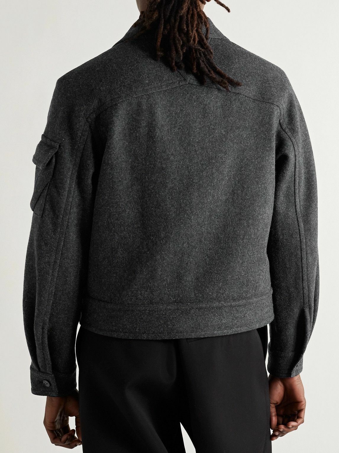 ジャケット BOTTEGA VENETA DARK GREY WOOL JACKET Bottega Veneta - Wool and cotton felt jacket Bottega Veneta