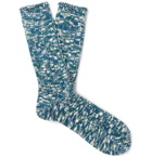 Anonymous Ism - Mélange Cotton-Blend Socks - Blue