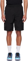 AAPE by A Bathing Ape Black Patch Cargo Shorts