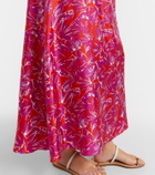 Max Mara Cartone printed silk maxi dress