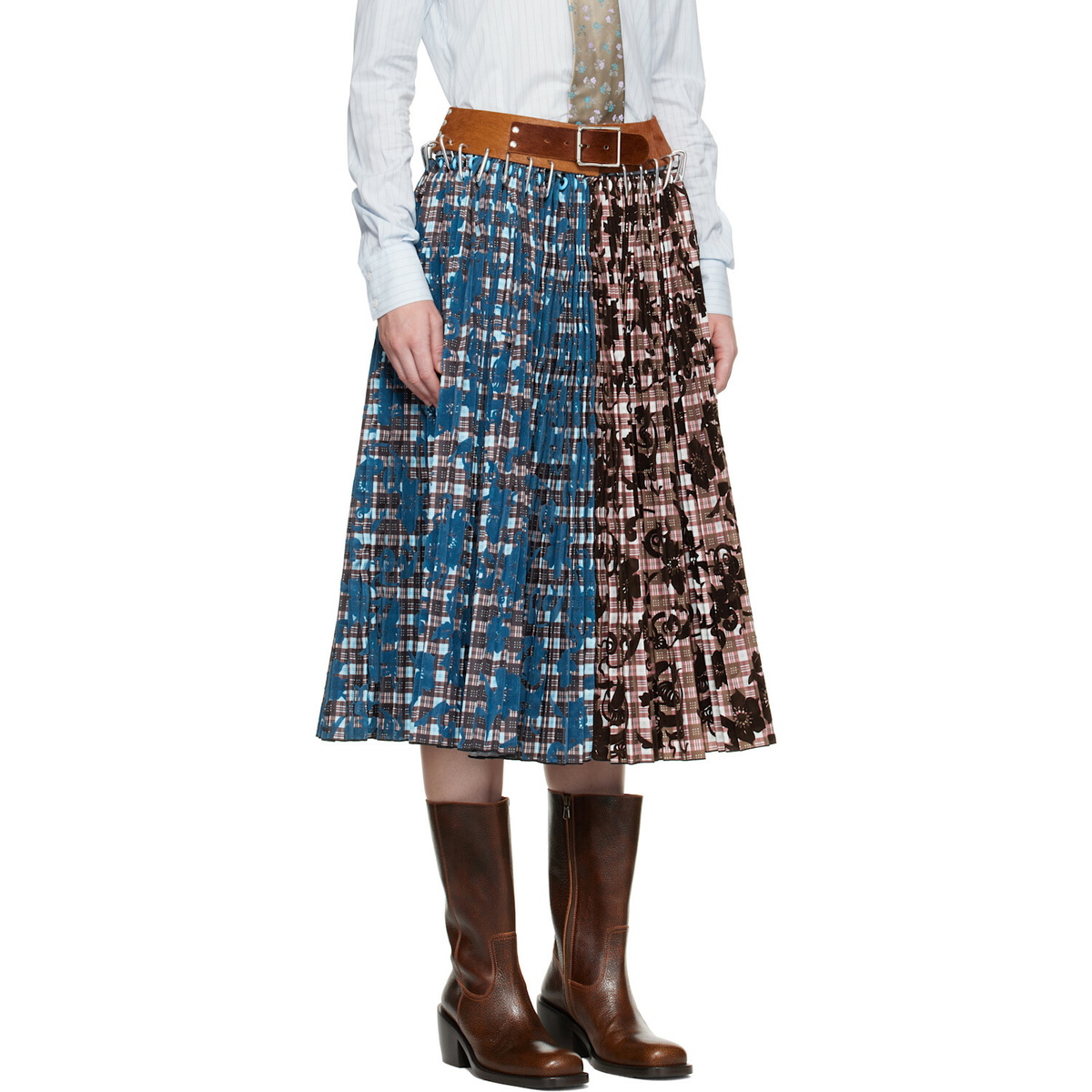Chopova Lowena Multicolor Lockhart Carabiner Midi Skirt