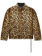 MASTERMIND WORLD - Logo-Embroidered Leopard-Print Shell Bomber Jacket - Multi