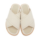 Maison Margiela Off-White Canvas Sandals