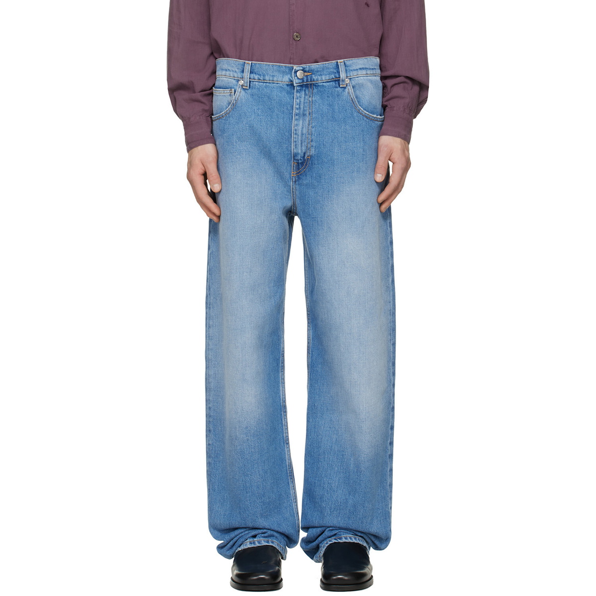 Calvin Klein Collection Blue 05 Low Rise Wide Leg Jeans