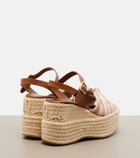 Chloé Striped canvas espadrille wedge sandals