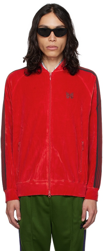Photo: NEEDLES Red Embroidered Track Jacket