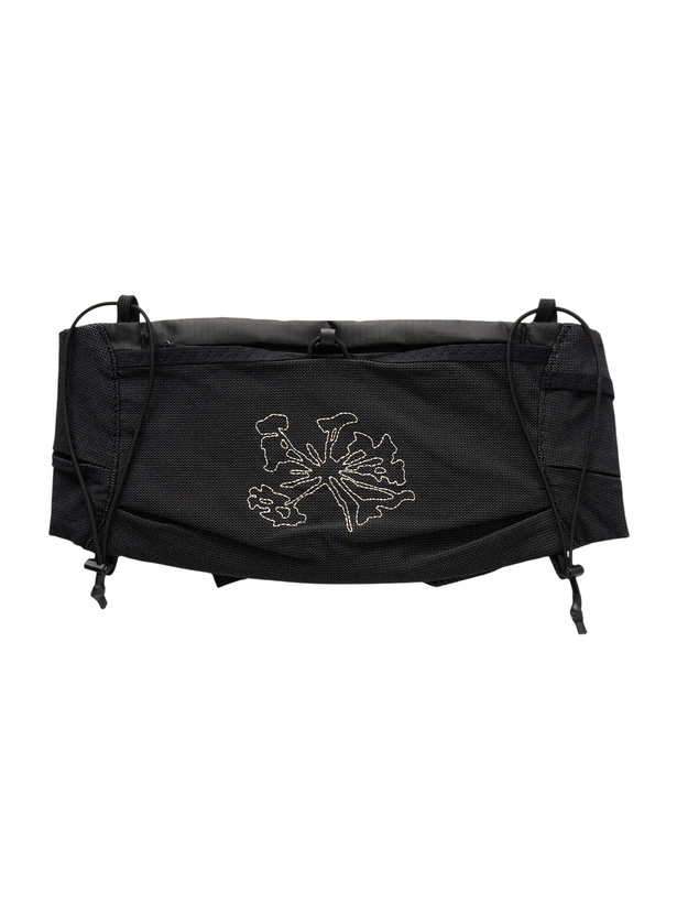 Photo: Portal - Borders Embroidered Ripstop-Trimmed Mesh Belt Bag - Black