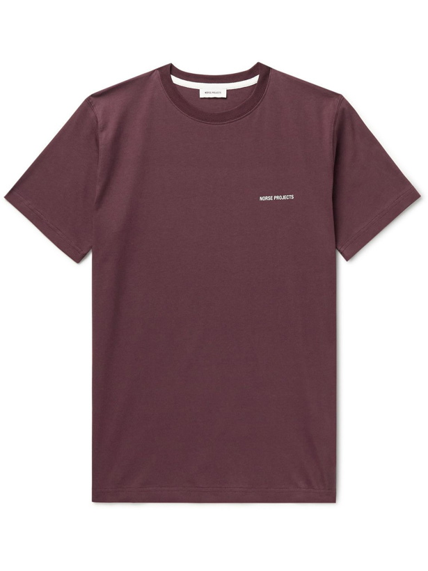 Photo: Norse Projects - Niels Logo-Print Organic Cotton-Jersey T-Shirt - Brown