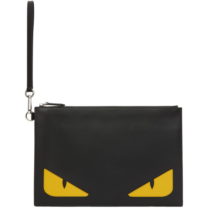 Photo: Fendi Black Bag Bugs Pouch