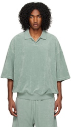 Essentials Blue Single-Button Polo