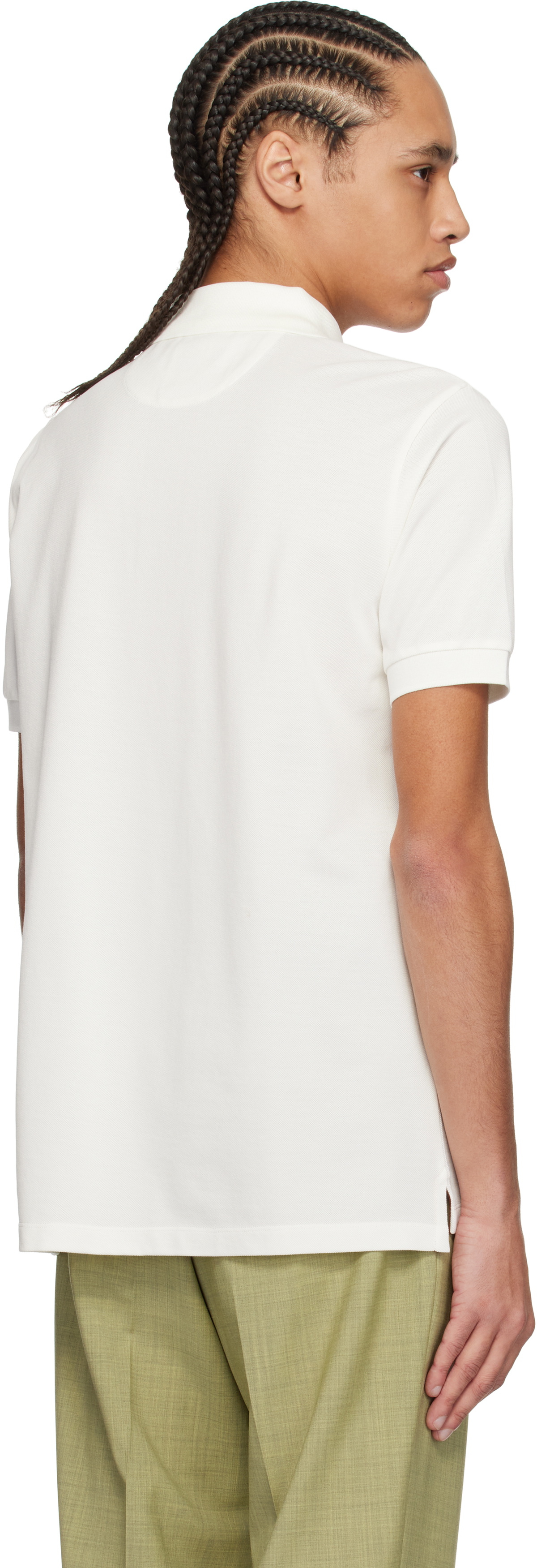 Paul Smith Off-White Artist Stripe Placket Polo