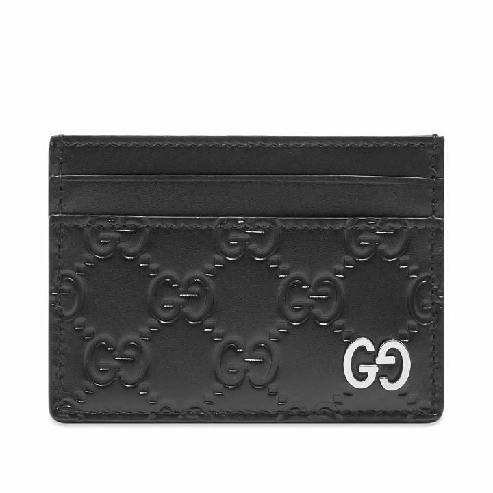 Photo: Gucci Men's GG Embossed Card Holder in Black