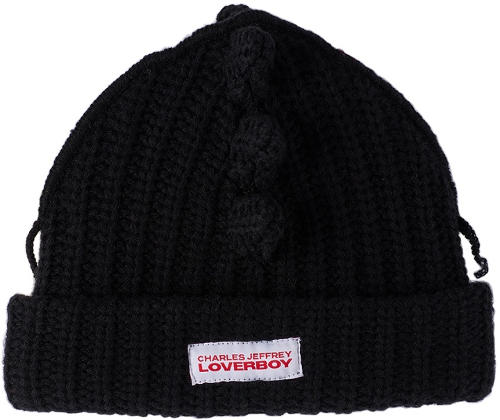 Photo: Charles Jeffrey Loverboy SSENSE Exclusive Baby Black Chunky Spikes Beanie