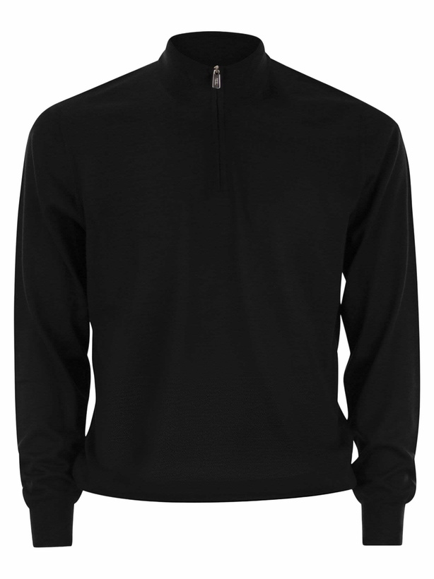 Photo: Fedeli Favonio - Superfine Wool Half-zip Sweater