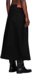 Studio Nicholson Black A-Line Denim Maxi Skirt