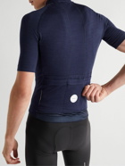 Café du Cycliste - Merino Wool-Blend Cycling Jersey - Blue