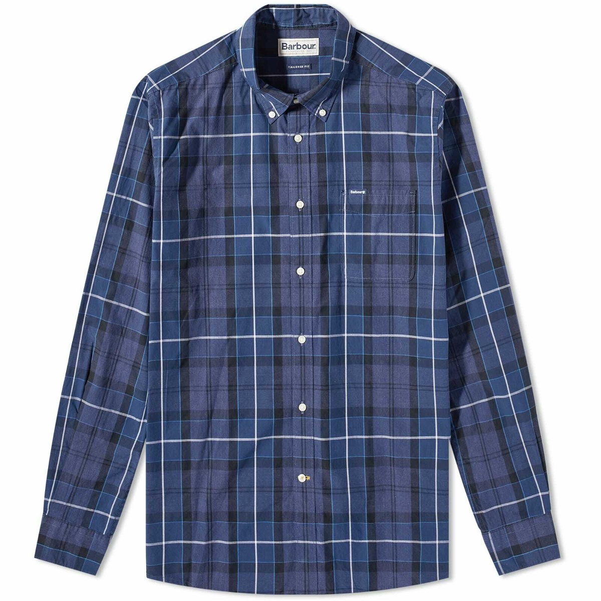 Photo: Barbour Men's Sandwood Tailored Shirt in Inky Blue
