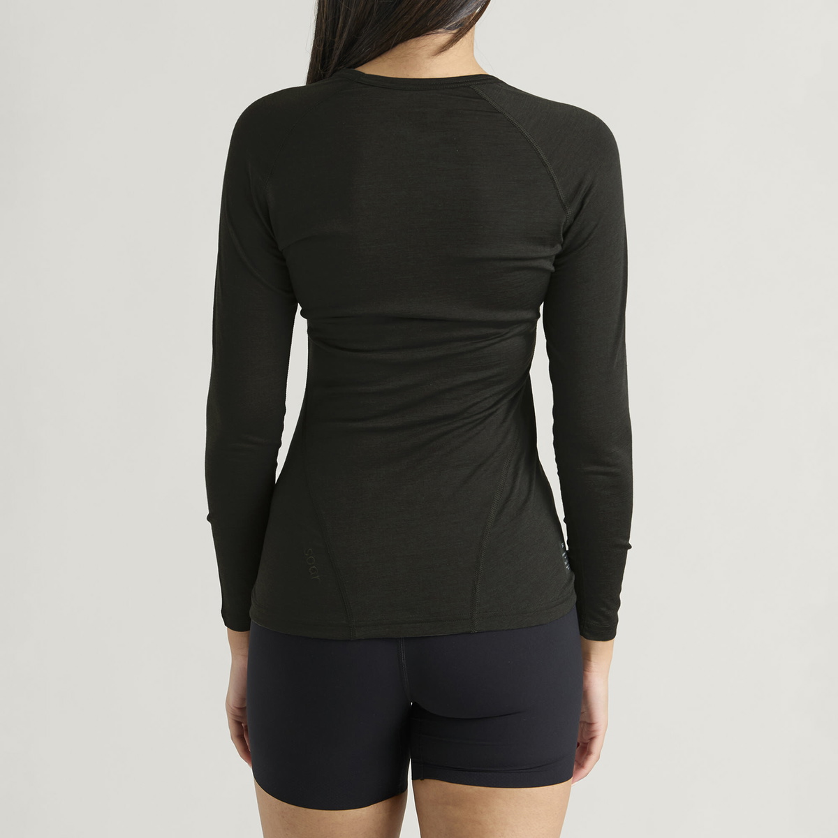SOAR Women's Long Sleeve Merino Silk Base Layer in Forest Night