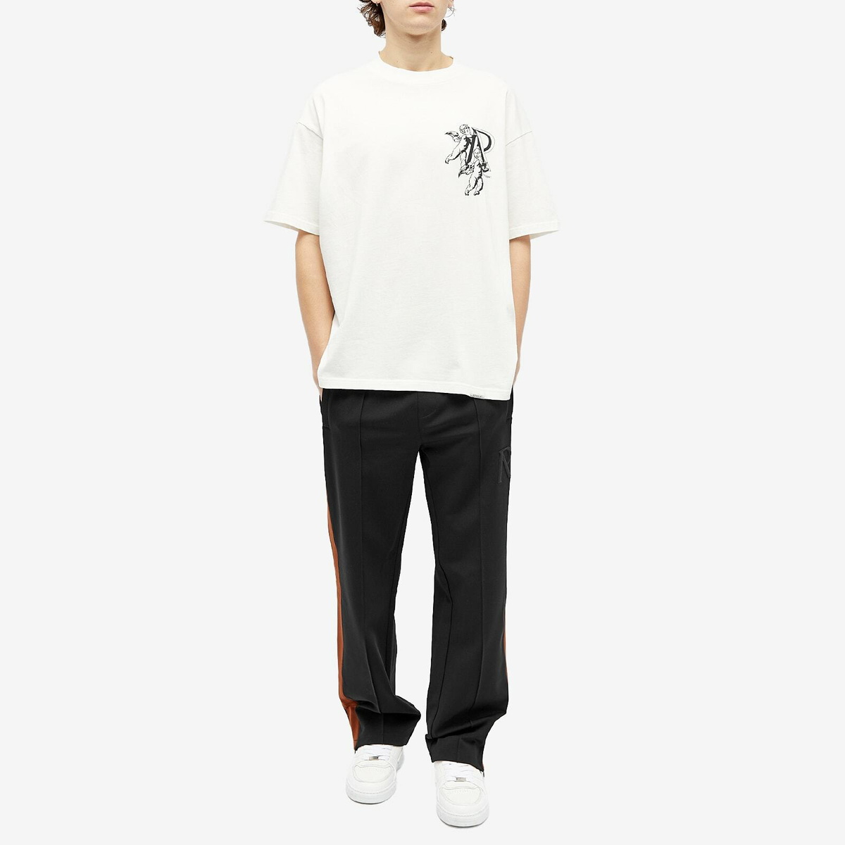 Represent Men's Initial Tracksuit Pant in Black Brown