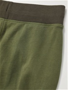 Rag & Bone - City Prospect Tapered Two-Tone Organic Cotton-Terry Sweatpants - Green