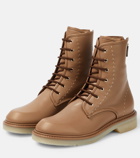 Max Mara Leather combat boots