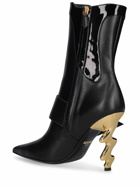 MOSCHINO - 105mm Leather Ankle Boots