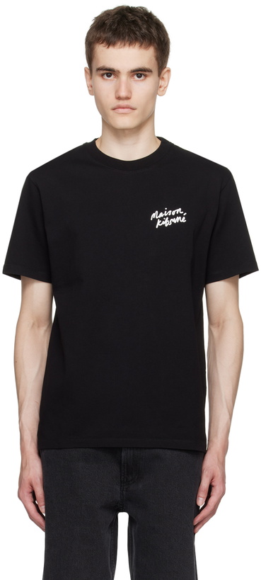 Photo: Maison Kitsuné Black Mini Handwriting T-Shirt