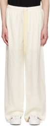 COMMAS White Wide-Leg Linen Trousers
