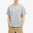 Human Made Men's Heart Pocket T-Shirt in Gray